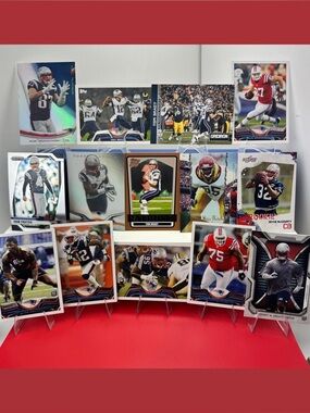 Tom Brady/Gronk w/ Patriots Super Bowl champion teammates/rookie cards lot of 14